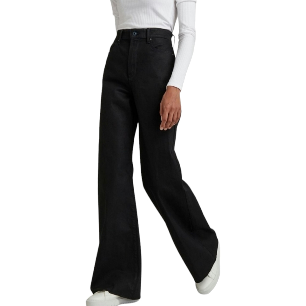 G-Star DECK ultra high-rise wide leg black jeans size 31